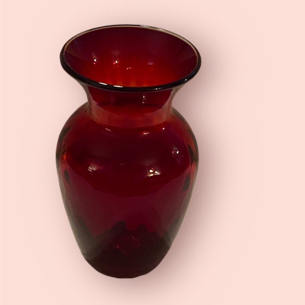 Vintage PairPoint Hand Blown Red Vase